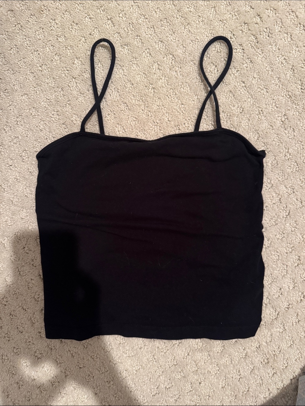 Wild Fable Black Spaghetti Strap Crop Tank Top